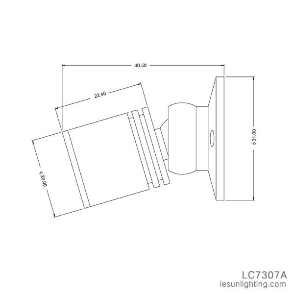 Hot Sales 1W Under Cabinet LED Light for Showcase Display Lighting LC7307A