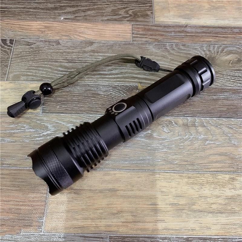 Ultra Bright Tactical Flashlight 3000lumens 5modes Zoomable Xhp50 LED Flashlight