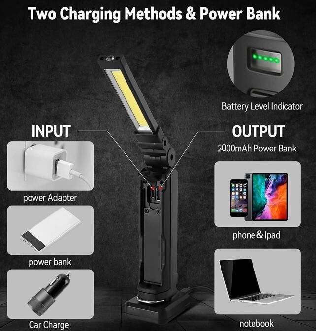 10W Rechargeable Folding Magnetic Work Lamp