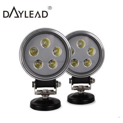 Easy Installation Farm Vehicle 12V 50W LED Work Light 48W Round Worklight with 1 Year Warranty