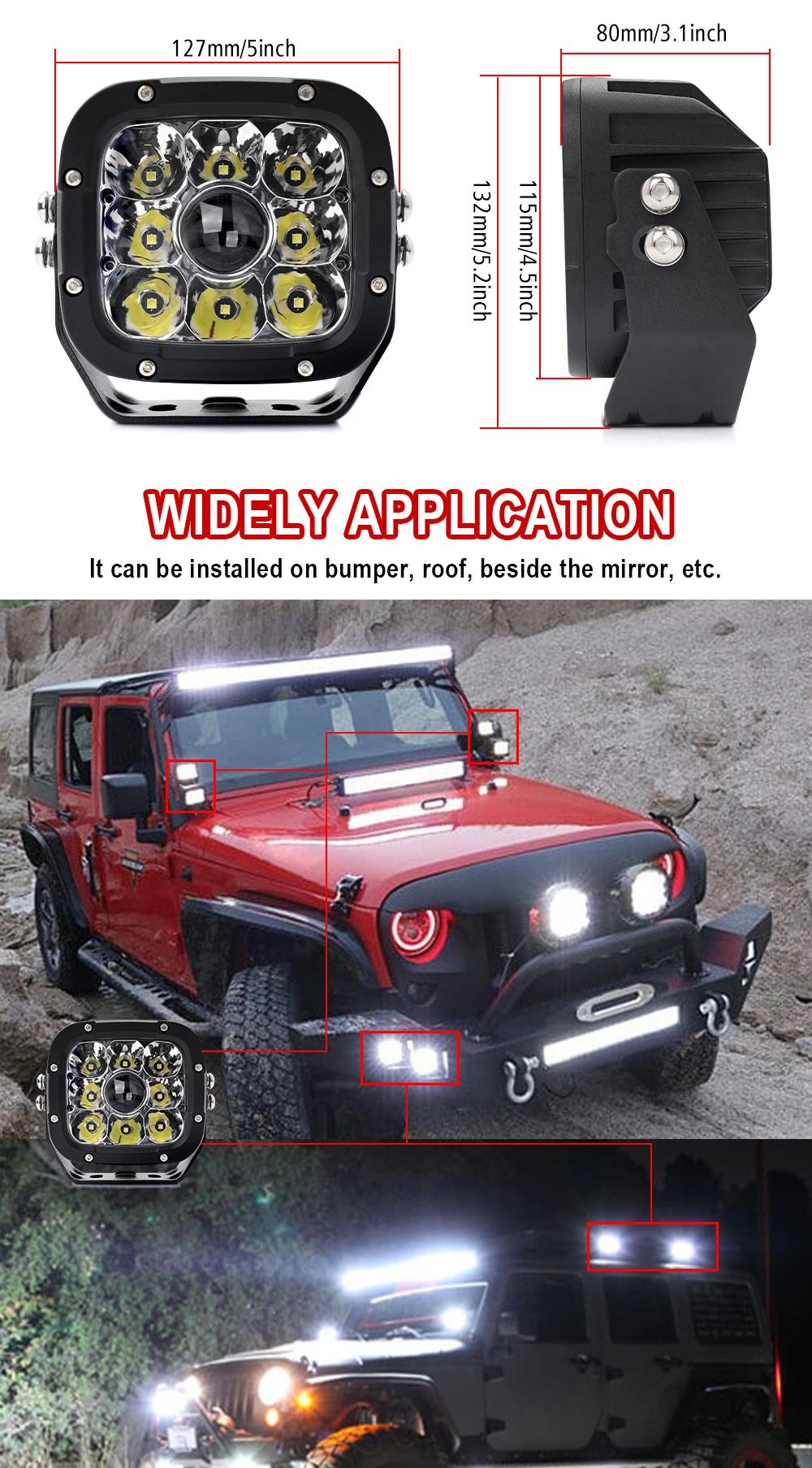 Hot Sale High Power CREE Super Bright Round 4X4 Truck Offroad Laser LED Driving Light, Motorcycle 5 Inch 50W Laser LED Work Light for off Road Jeep UTV ATV