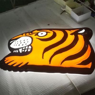 Tiger Shape Advertising Signboard Display Electronic Sign Billboard Acrylic LED Light Box