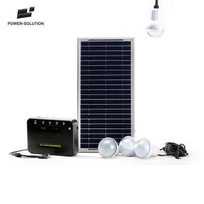 Portable Solar Home System with 4 LED Bulbs