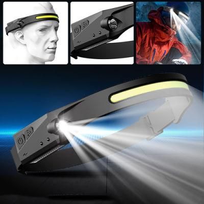 230&deg; Angle Big Light Beam Battery Powered LED Outdoor Activity Sport Camping Running Headlight Torch Lamp