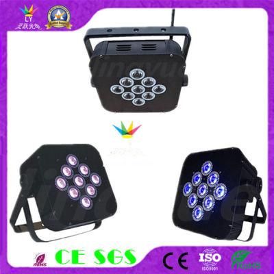 9X15W Wireless DMX Battery Power LED Flat PAR Light