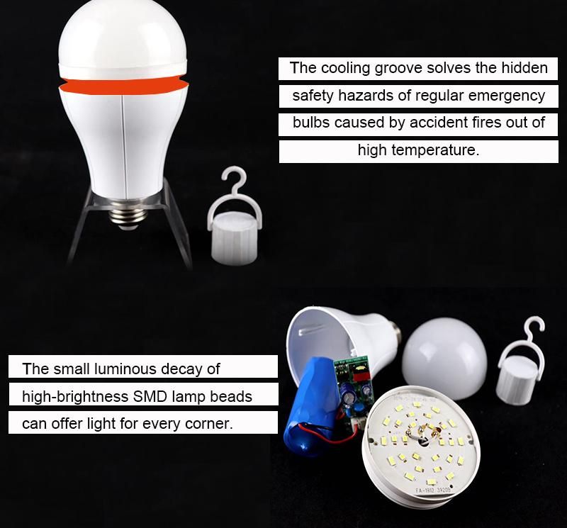 LED Emergency Light 15W E27 B22 Rechargeable LED Bulb Light
