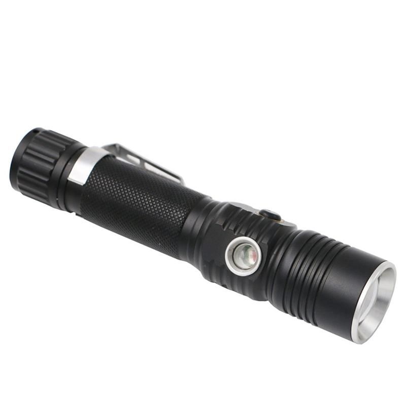 Wholesale Multifunction Aluminum Flashlight with Clip Rechargeable T6 LED Torch Outdoor Emergency Inspection Torch Camping LED Flashlight