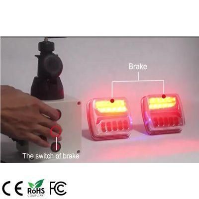 12V-24V Waterproof 24V LED Trailer Truck Tail Lamps Car Rear Taillight with Reversing Running Brake Turn Lights