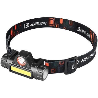 Waterproof Sensor Headlight Headlamp with COB LED Built in USB Rechargeable Battery Working Light