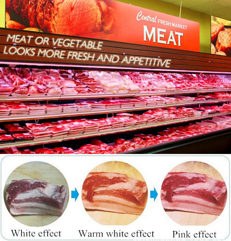 LED T8 Fresh Meat Tubes Red Color for Supermarket Fruit Meat Lamps T8 Fresh Light Tubes