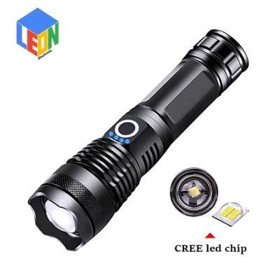 Super High Bright USB Rechargeable LED Flashlight (light beam Zoom in and Zoom out Function)