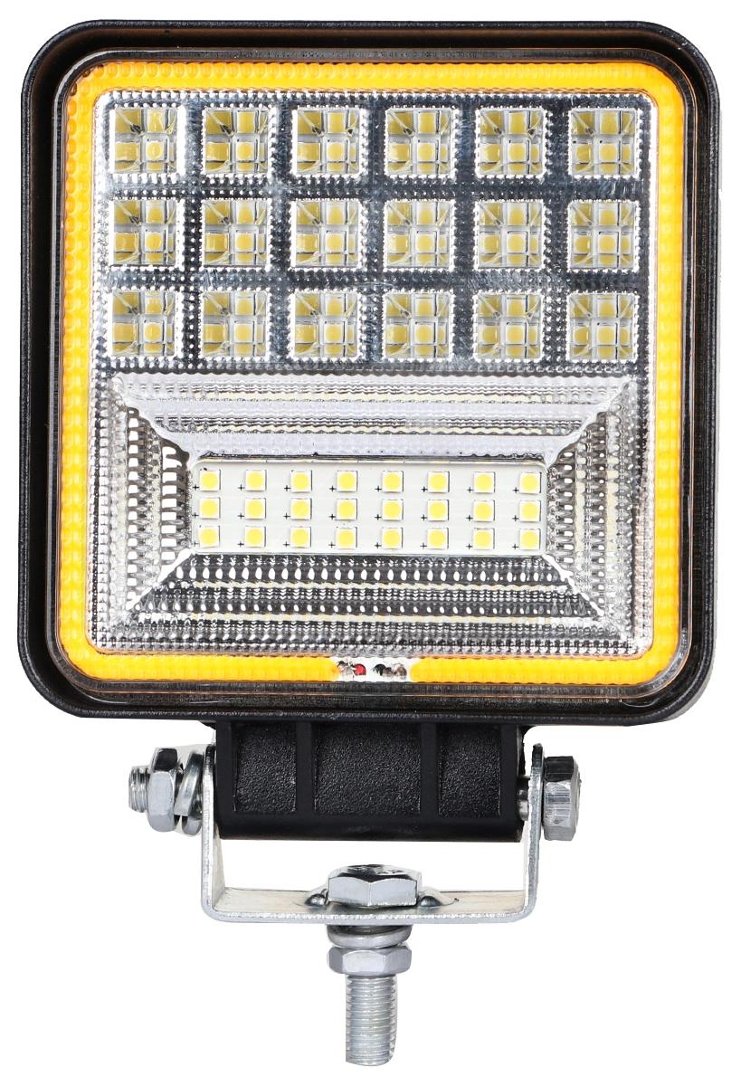 Lmusonu New LED Work Light 4042f 4.3 Inch 126W with Yellow Diaphragm/Aperture/Halo/Ring