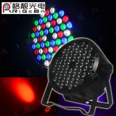 LED PAR64 54X1w RGBW Plastic Wash Color PAR Can Light