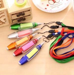 Wholesale Price Creative Multifunctional Lanyard Note Paper LED Pen Light Torch Light