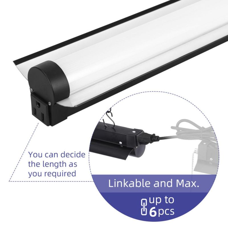 China Direct Sell 57W Linkable LED Shop Light/LED Garage Light with Pull Chain 5500 Lumens 4000K Cool White