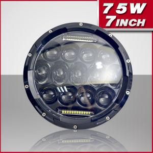 New 75W High Low Beam with Daytime Running Light 7 Inch LED Headlight for Jeep