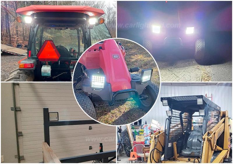 126W Square SMD 3030 Waterproof Working Light Headlight LED Work Light