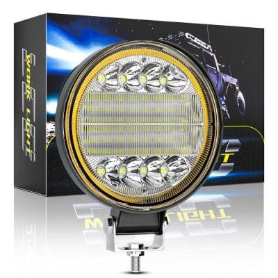 Dxz 4inch Round 25mm DRL 24LED Offroad Vehicle Bulb Truck Lamp 12V 24V LED Work Light Amber White LED Driving Light