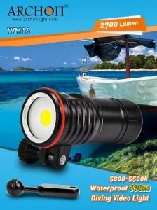 IP68 Professional 2700 Lumens Diving Equipment Underwater LED Diving Flashlight