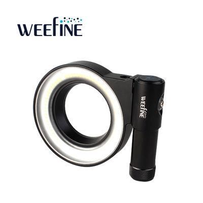 Weefine Underwater Ring Light for Diving Photography LED Dive Flashlight Underwater Macro Photos