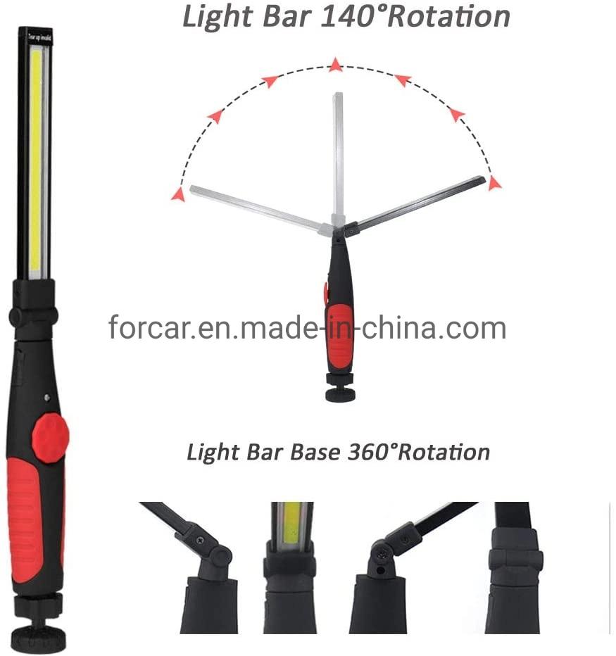 Hot Sale Rechargeable Inspection Working Lamp Newest Rotatable COB Slim Work Spotlight with Rotary Switch & Swivel Magnetic Base LED Work Light