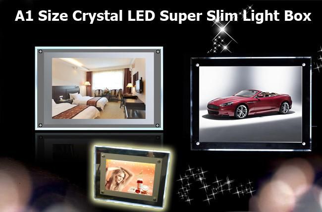 Super Slim Light Box Signage Advertising Crystal Lightbox Project Sign