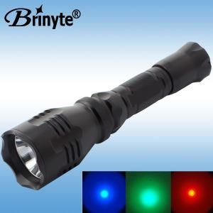 Waterproof LED High Brighness Green Aluminum Hunting Flashlight