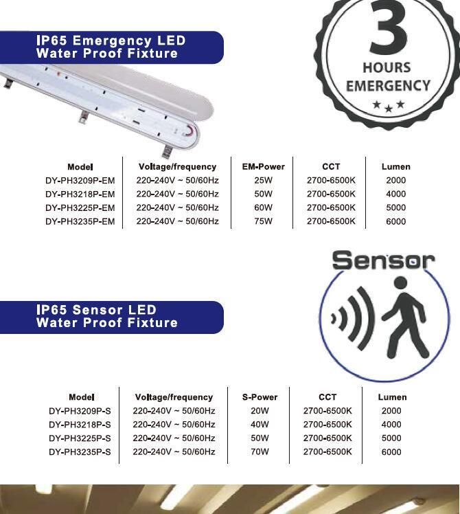 Fixed Luminaire LED Waterproof Light Underground Parking
