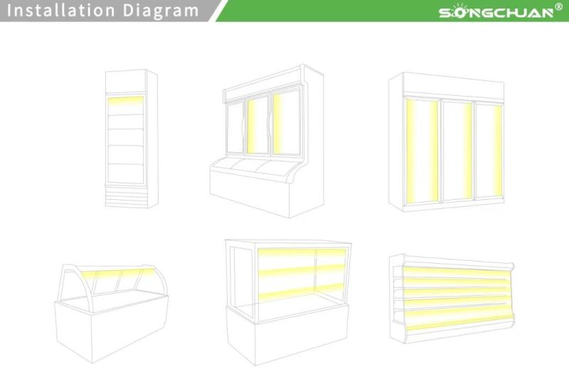 Appliance on Commercial Freezer Cabinet LED Tube Light