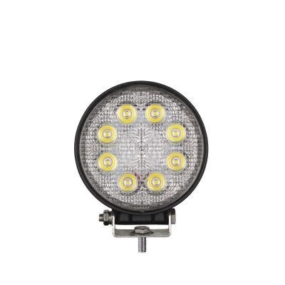 Hot Sale 24W 4inch Spot/Flood Epistar Round 12V 24V LED Work Light for Offroad Truck Forklift