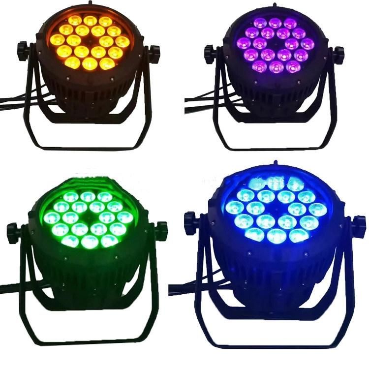 High Quality Aluminum Case View PAR Can 18PCS 12W 4in1 Full-Color Professional PAR Light for Stage Light Wedding Party Club