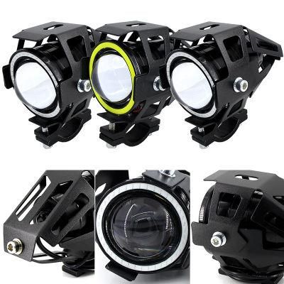 12V 125W Motor Fog Lightsmotorcycle LED U7 Headlight Motorcycle Auxiliary Driving Light 6500K Super Bright Moto Spot Head Lamp