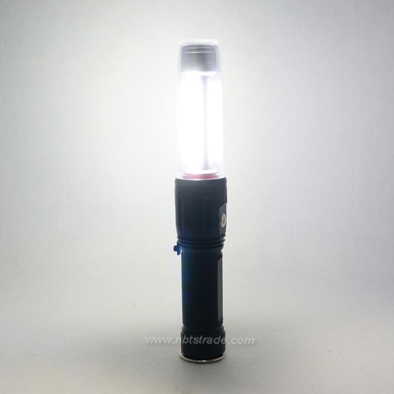 Multi Function Rechargeable Flashlight with COB Work Light