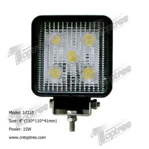 Super 15W LED Work Light, 4&quot; Square Aluminium Housing