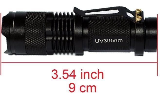 395nm 3W UV LED Blacklight Flashlight Mini Torch