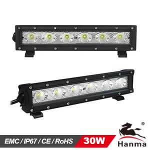 Waterproof 30W Single Row Offroad LED Light Bar for ATV, 4WD, SUV