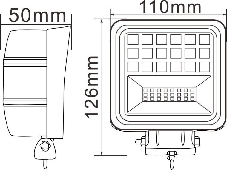 Super Brightness 63W High Power off-Road LED Work Light Auto Lamps Car LED Auxiliares Auto Moto Alta Baja 4X4 Faro LED