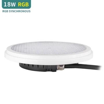 AC12V 18W 100% Synchronous Control RGB IP68 Waterproof Swimming Pool Light