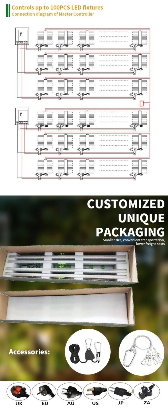 Rygh-Bz1000 Vertical Farming Full Spectrum Waterproof LED Grow Lights 10 Bar 1000W for Indoor Plants Veg