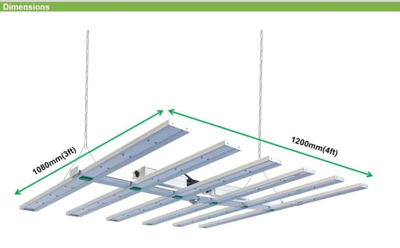 Indoor Growing Light Full Spectrum 720fr 640 Watt LED Grow Lights for Medical Weeds