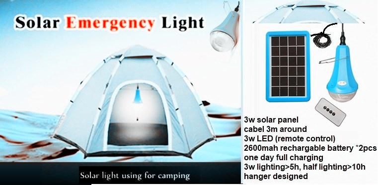 Solar Energy LED Light Kit Emergency Lighting 25W Solar Panel