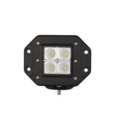 Waterproof IP68 Spot/Flood 16W 4.8&prime; Flush CREE LED Work Light for Offroad Jeep SUV Boat
