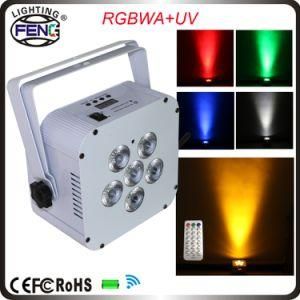 Portable 6in1 RGBWA UV Wireless Battery Stage Lights
