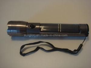 Aluminum Rechargeable Flashlight with Solar Energy (HSX-FLU01)