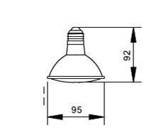 IP54 LED PAR Lamp 95*92mm Beam Angle 110° 9W PAR30 Lamp