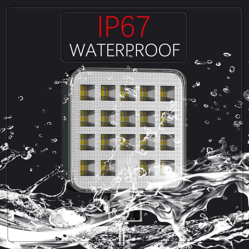 Dxz 19LED Mini Square 57W Floodlight 3030 Truck LED Work Light for SUV Vehicles
