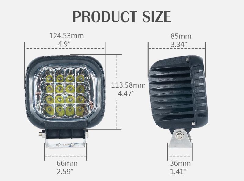 Rectangular High Power LED Work Driving Light