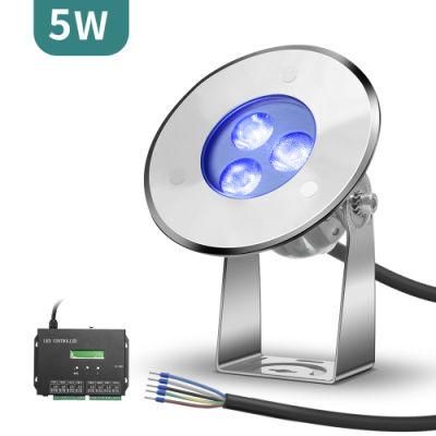 Underwater LED Light Warmpool Certificate CE &amp; RoHS Stainless Steel AISI316L Fish Pond 36W Small Size IP68 DMX 12V 24V