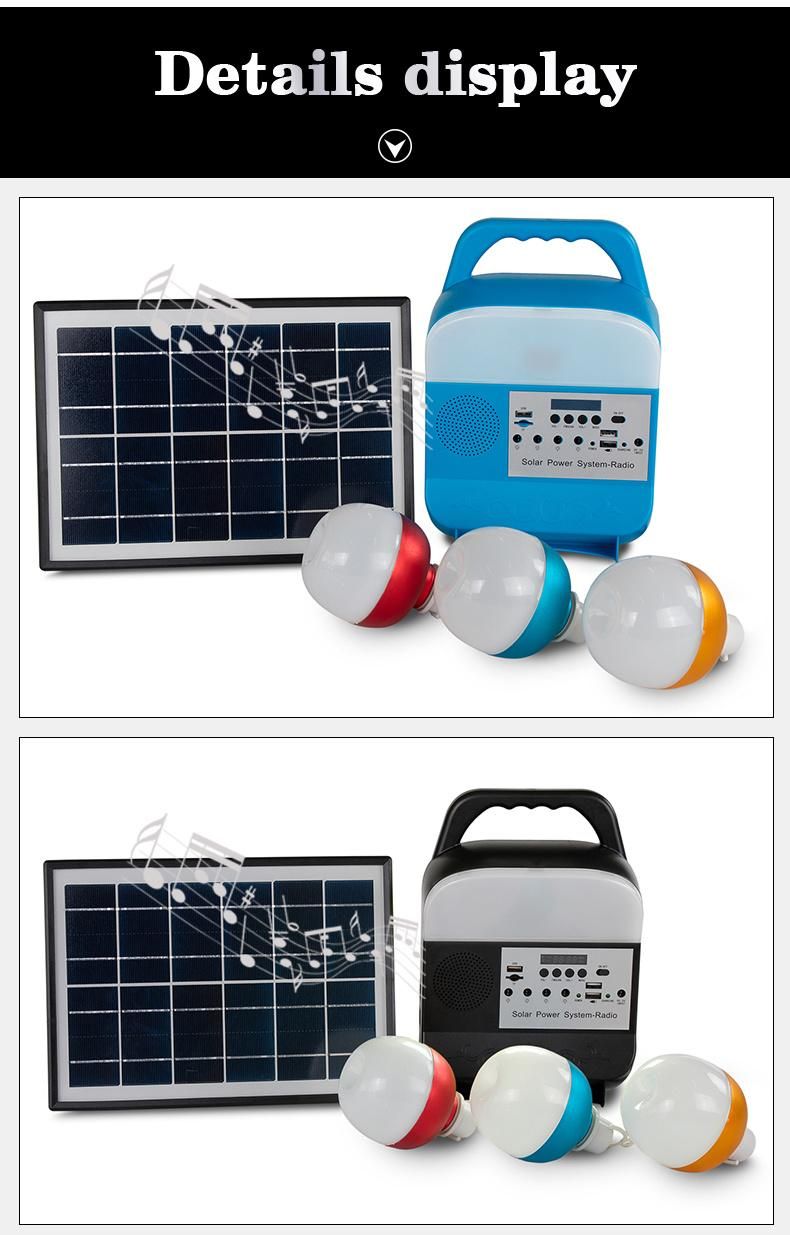 Solar Power Lamp Car with Radio Music Can Be Connected to Bluetooth LED Lights