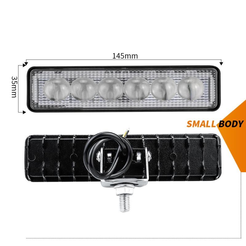 Dxz DC12V 24V 18W 3D 6SMD LED Bright Light Spotlight Work Bar Driving Fog Offroad Car Lamp